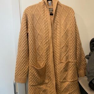 Style & Co. Camel Cable Knit Cardigan